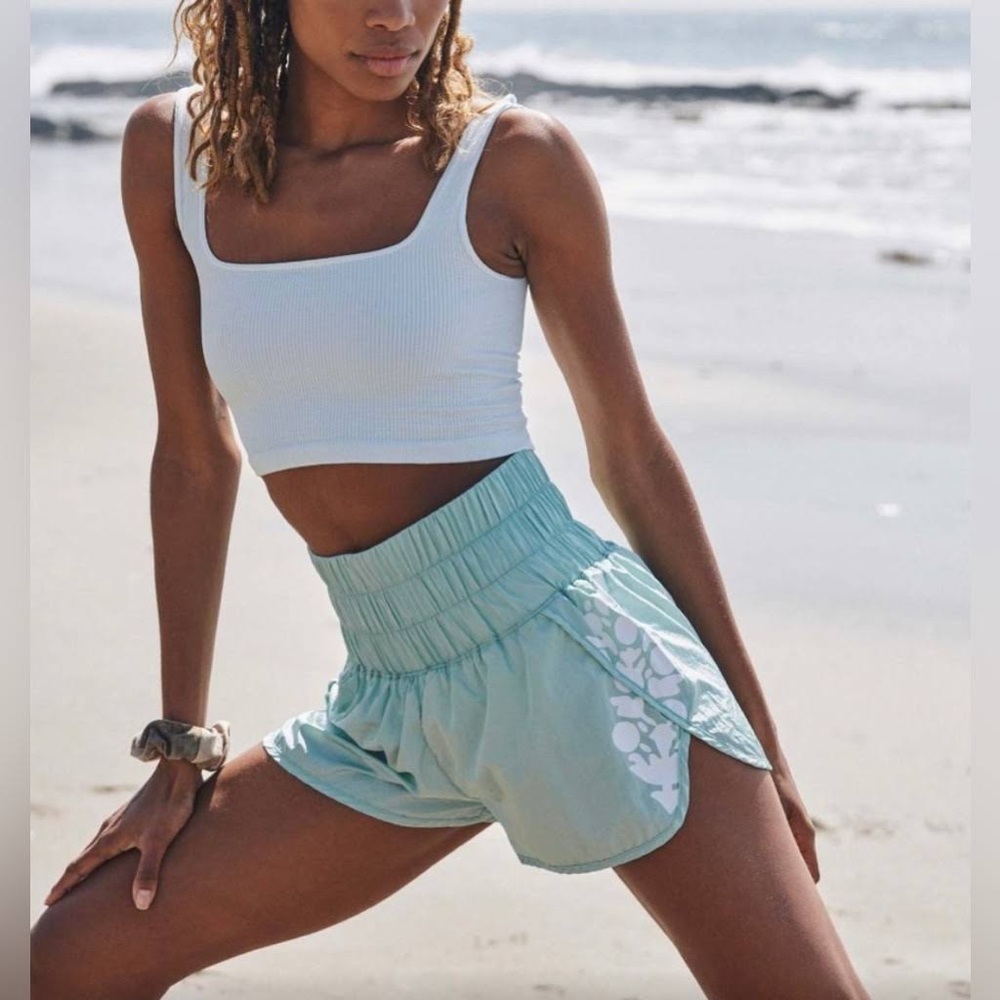 Free People FP Movement The Way Home Logo Shorts Small NWT